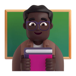 man teacher: dark skin tone appearance on Microsoft