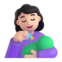 哺乳的女人: 较浅肤色 在 Microsoft 平台的外观