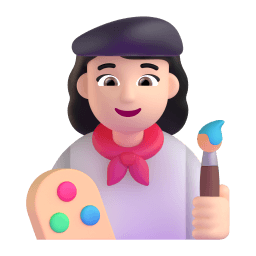 kadın ressam: açık cilt tonu ifadesinin Microsoft platformundaki görünümü
