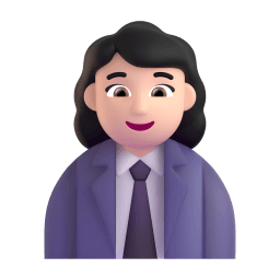 女白领: 较浅肤色 在 Microsoft 平台的外观