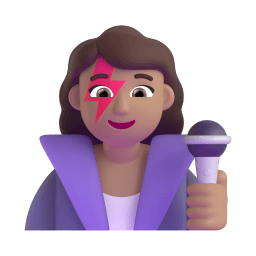 woman singer: medium skin tone appearance on Microsoft