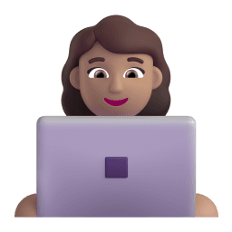 女程序员: 中等肤色 在 Microsoft 平台的外观