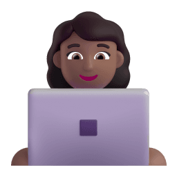 女程序员: 中等-深肤色 在 Microsoft 平台的外观