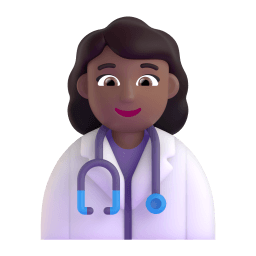 woman health worker: medium-dark skin tone appearance on Microsoft