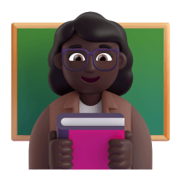 woman teacher: dark skin tone appearance on Microsoft