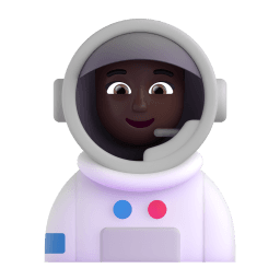 woman astronaut: dark skin tone appearance on Microsoft