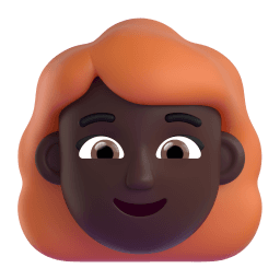 woman: dark skin tone, red hair appearance on Microsoft
