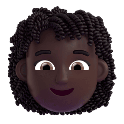 woman: dark skin tone, curly hair appearance on Microsoft