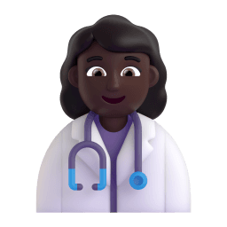 woman health worker: dark skin tone appearance on Microsoft