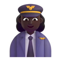 woman pilot: dark skin tone appearance on Microsoft