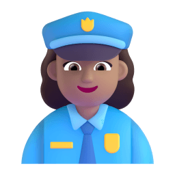 女警察: 中等肤色 在 Microsoft 平台的外观
