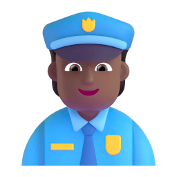 警察: 中等-深肤色 在 Microsoft 平台的外观