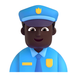 男警察: 较深肤色 在 Microsoft 平台的外观