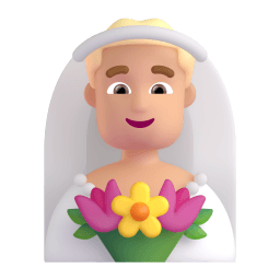 man with veil: medium-light skin tone appearance on Microsoft