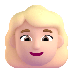 woman: light skin tone, blond hair appearance on Microsoft