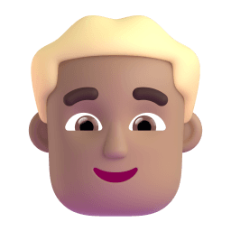 man: medium skin tone, blond hair appearance on Microsoft