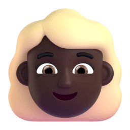 woman: dark skin tone, blond hair appearance on Microsoft