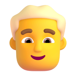 man: blond hair appearance on Microsoft