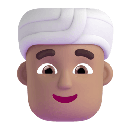 man wearing turban: medium skin tone appearance on Microsoft