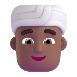 man wearing turban: medium-dark skin tone appearance on Microsoft
