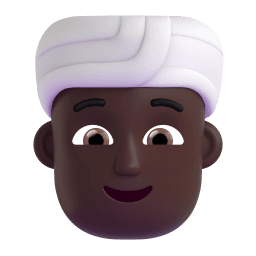 person wearing turban: dark skin tone appearance on Microsoft