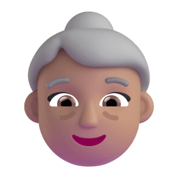 old woman: medium skin tone appearance on Microsoft