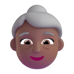 old woman: medium-dark skin tone appearance on Microsoft