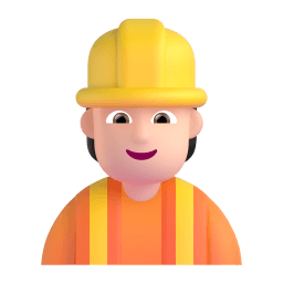 construction worker: light skin tone appearance on Microsoft