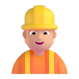 construction worker: medium-light skin tone appearance on Microsoft
