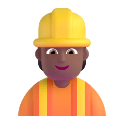 construction worker: medium-dark skin tone appearance on Microsoft