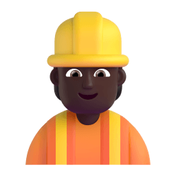construction worker: dark skin tone appearance on Microsoft