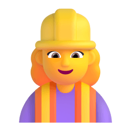 woman construction worker appearance on Microsoft