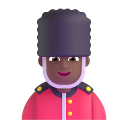 man guard: medium-dark skin tone appearance on Microsoft