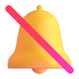 bell with slash appearance on Microsoft