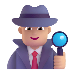 man detective: medium-light skin tone appearance on Microsoft