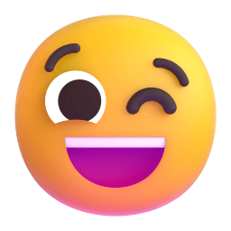 winking face appearance on Microsoft