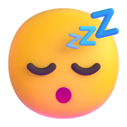 sleeping face appearance on Microsoft