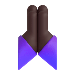 folded hands: dark skin tone appearance on Microsoft