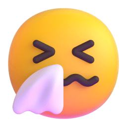 sneezing face appearance on Microsoft
