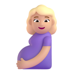 pregnant woman: medium-light skin tone appearance on Microsoft