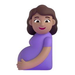 pregnant woman: medium skin tone appearance on Microsoft