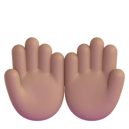 palms up together: medium skin tone appearance on Microsoft