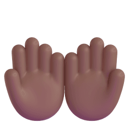 palms up together: medium-dark skin tone appearance on Microsoft