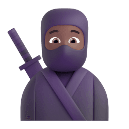 ninja: medium-dark skin tone appearance on Microsoft