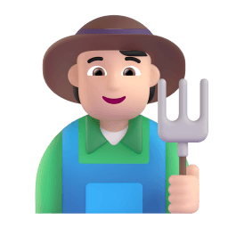 farmer: light skin tone appearance on Microsoft