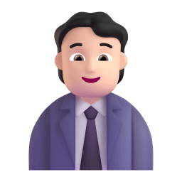白领: 较浅肤色 在 Microsoft 平台的外观