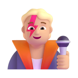 singer: medium-light skin tone appearance on Microsoft