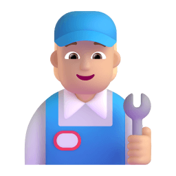 mechanic: medium-light skin tone appearance on Microsoft
