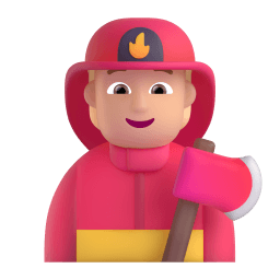 firefighter: medium-light skin tone appearance on Microsoft