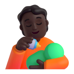 哺乳的人: 较深肤色 在 Microsoft 平台的外观